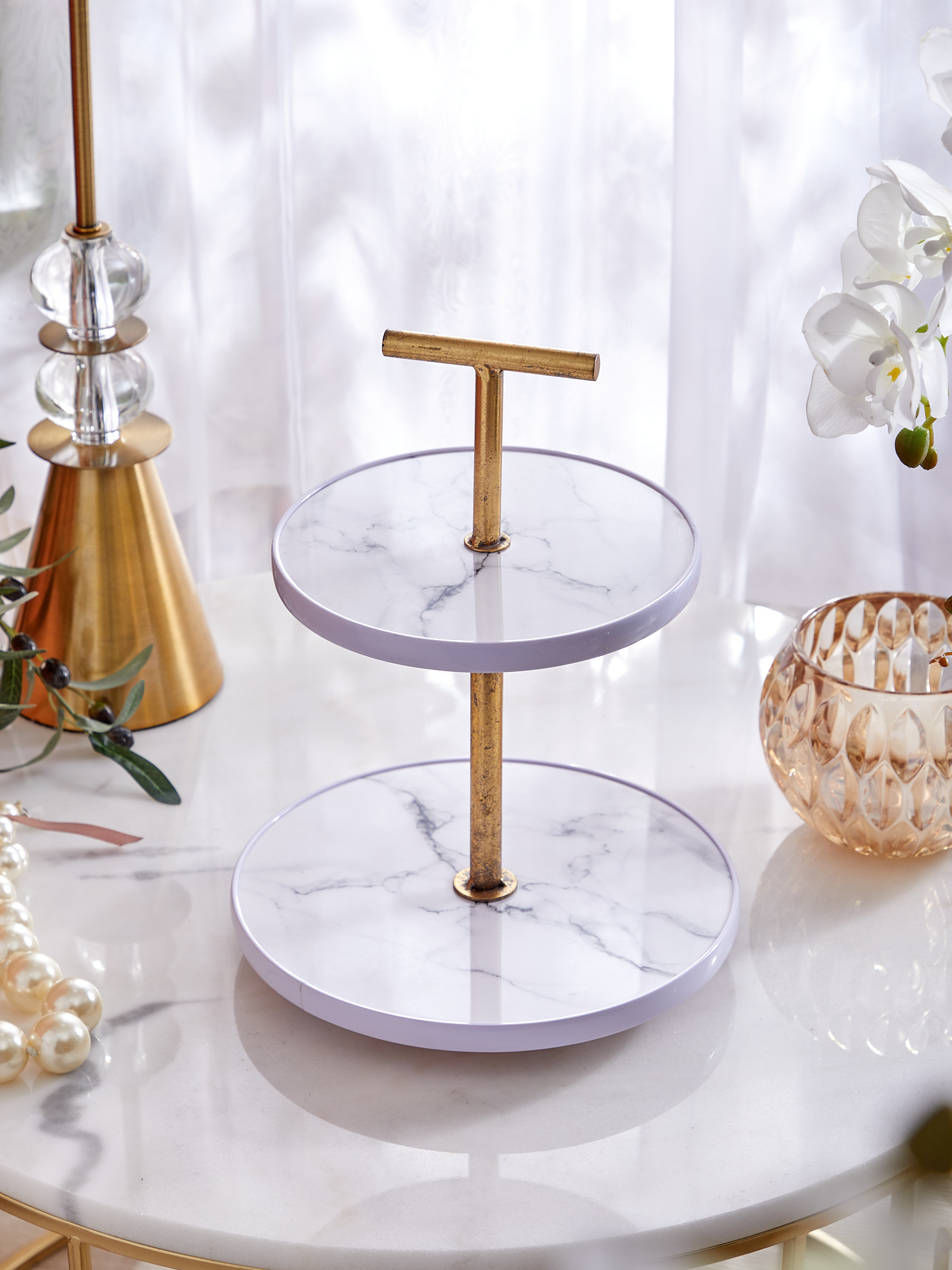 Блюдо двухъярусное Glasar 57-172