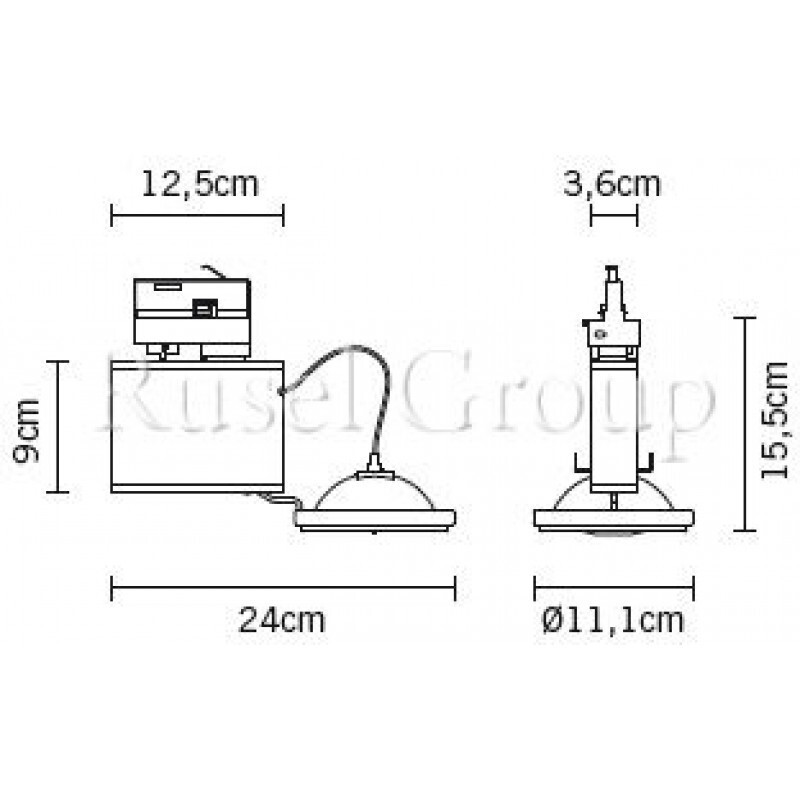 Светильник на шину Fabbian Orbis D70 J01 01