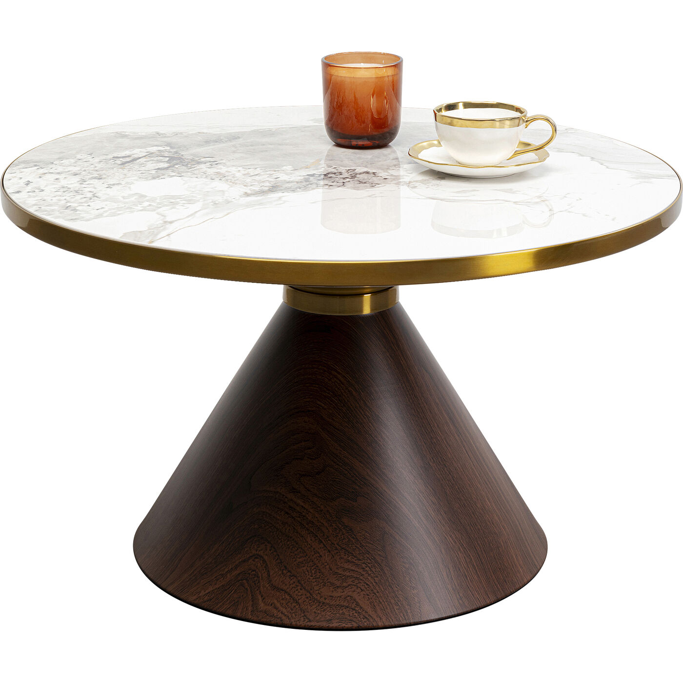 Стол кофейный Cono Marble Ø70 см KARE 87807