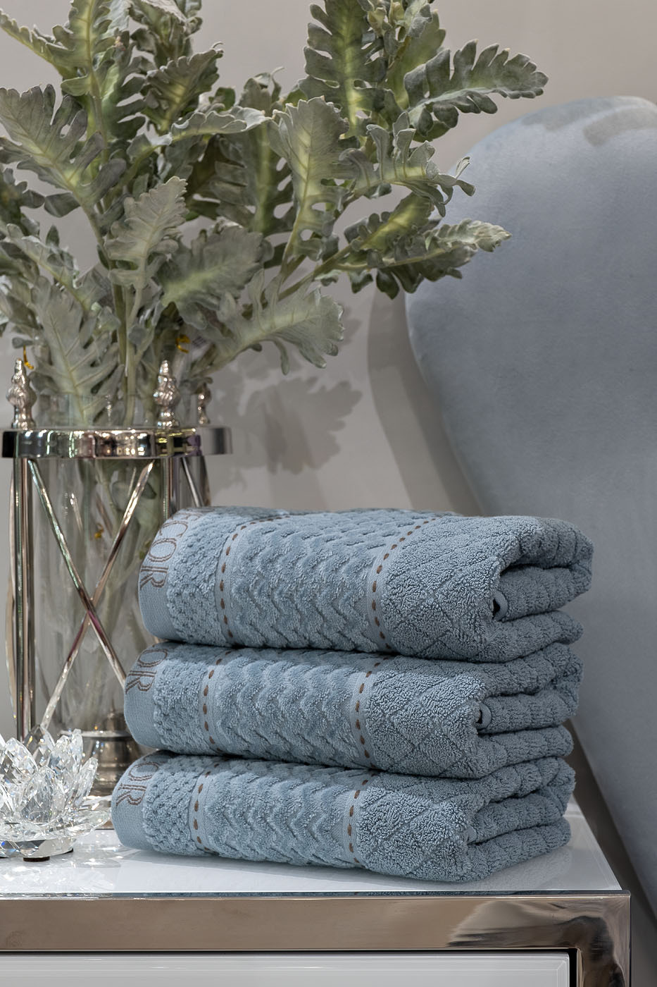 Полотенце "Наполи" 50*90 голубое Garda Decor 119VAL-ARG5090-POL GOL