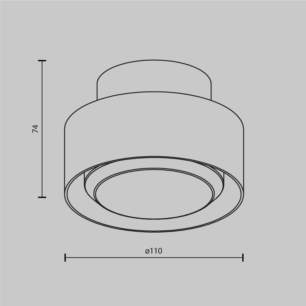 Потолочный светильник Technical C092CL-GX53-B