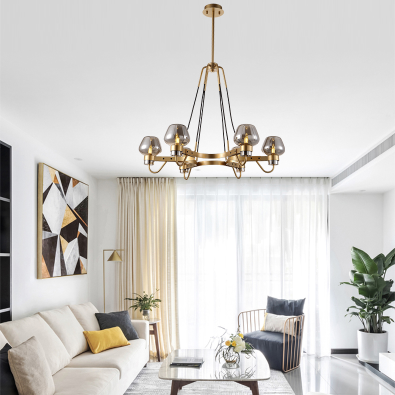 Люстра MONTALEMBERT by Studios 8 lamps Black/Transparent by ImperiumLoft