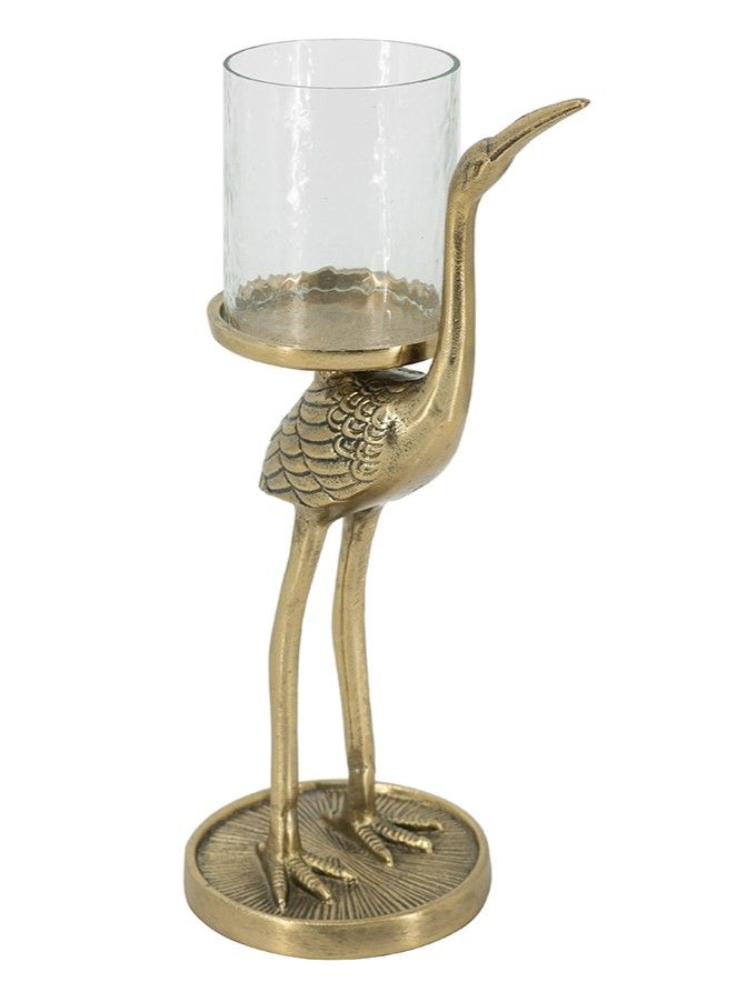 Подсвечник настольный Журавль Glasar 86869