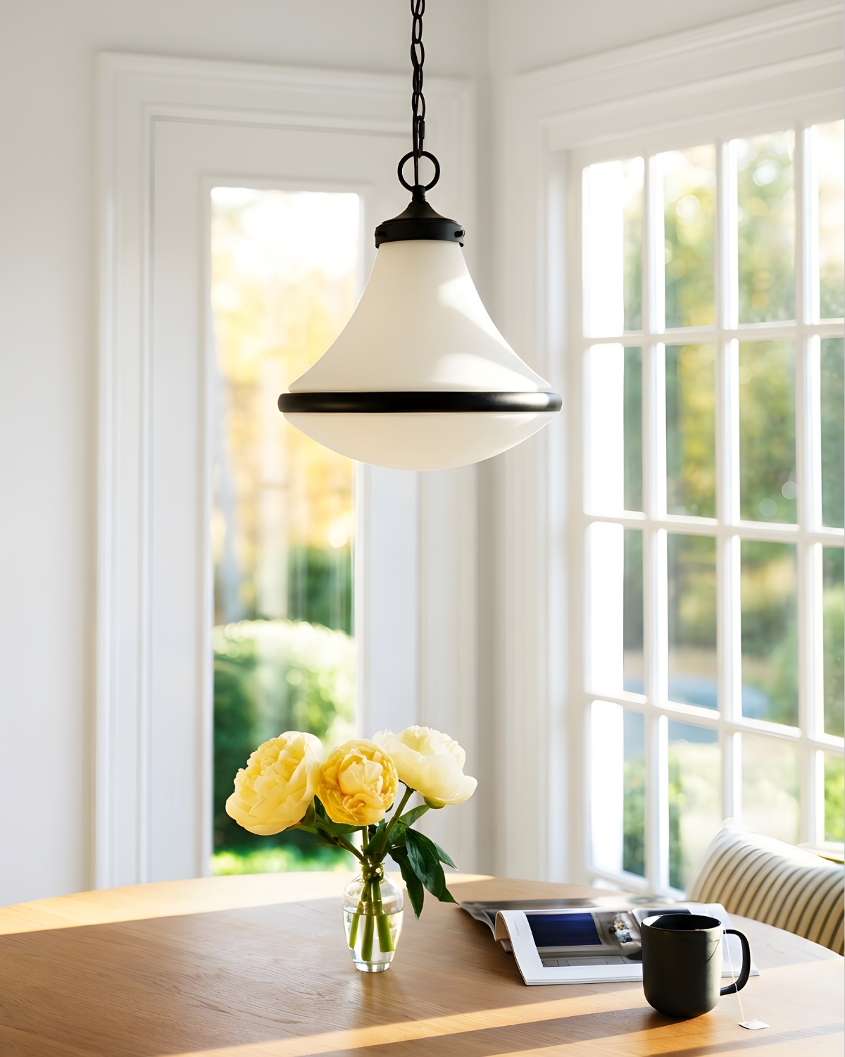 Чёрный подвесной светильник Ларна Louvre Home P7846PB-1