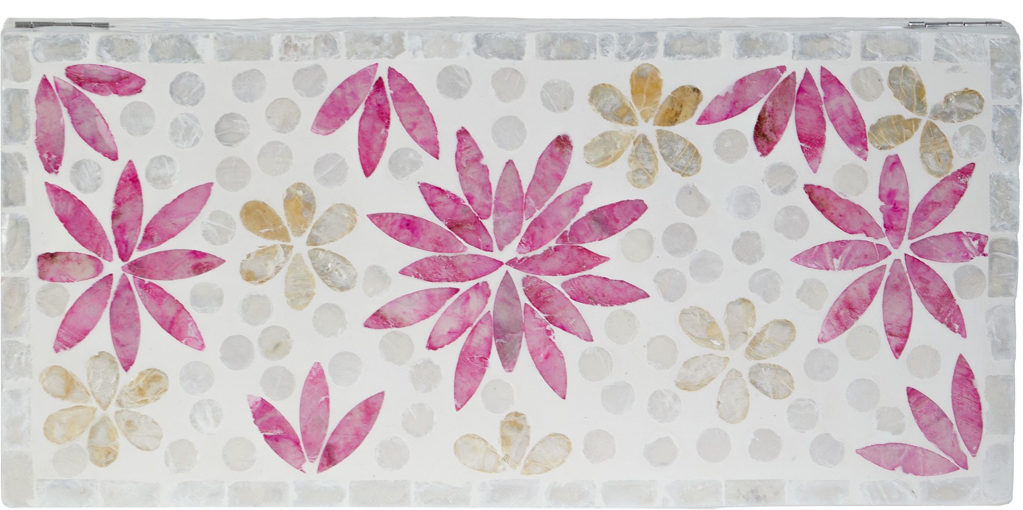 Шкатулка с отделкой раковинами устриц Glasar 67-003-W/2