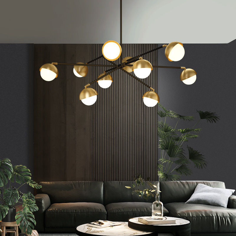 Потолочная люстра KENDALL L6 Black Gold by ImperiumLoft