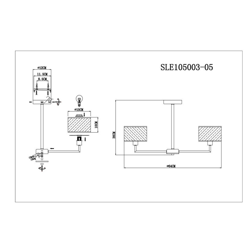 Люстра на штанге Evoluce SLE105003-05