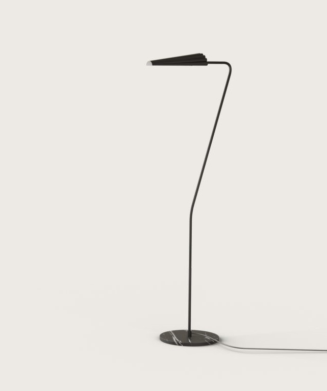 Торшер Bion черный с черным абажуром Aromas del Campo