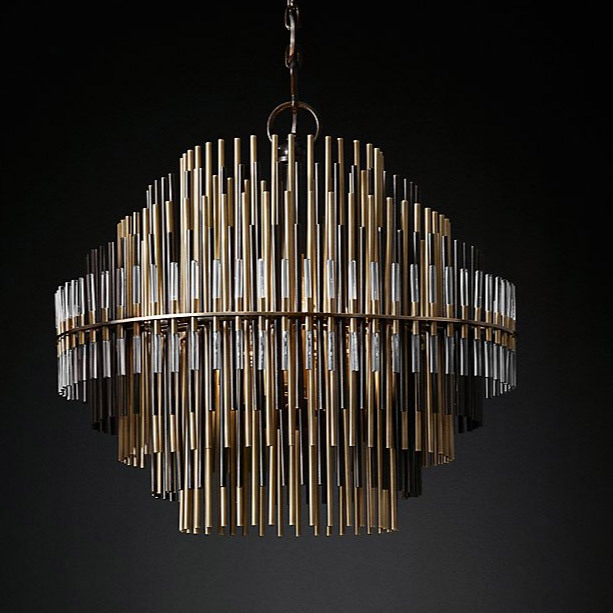 Люстра Restoration Hardware Emile Round 24" Burnished Brass