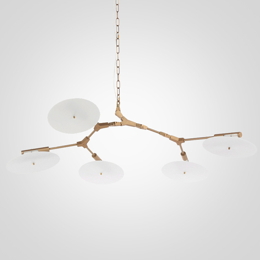Люстра White Disc 5 ламп by ImperiumLoft