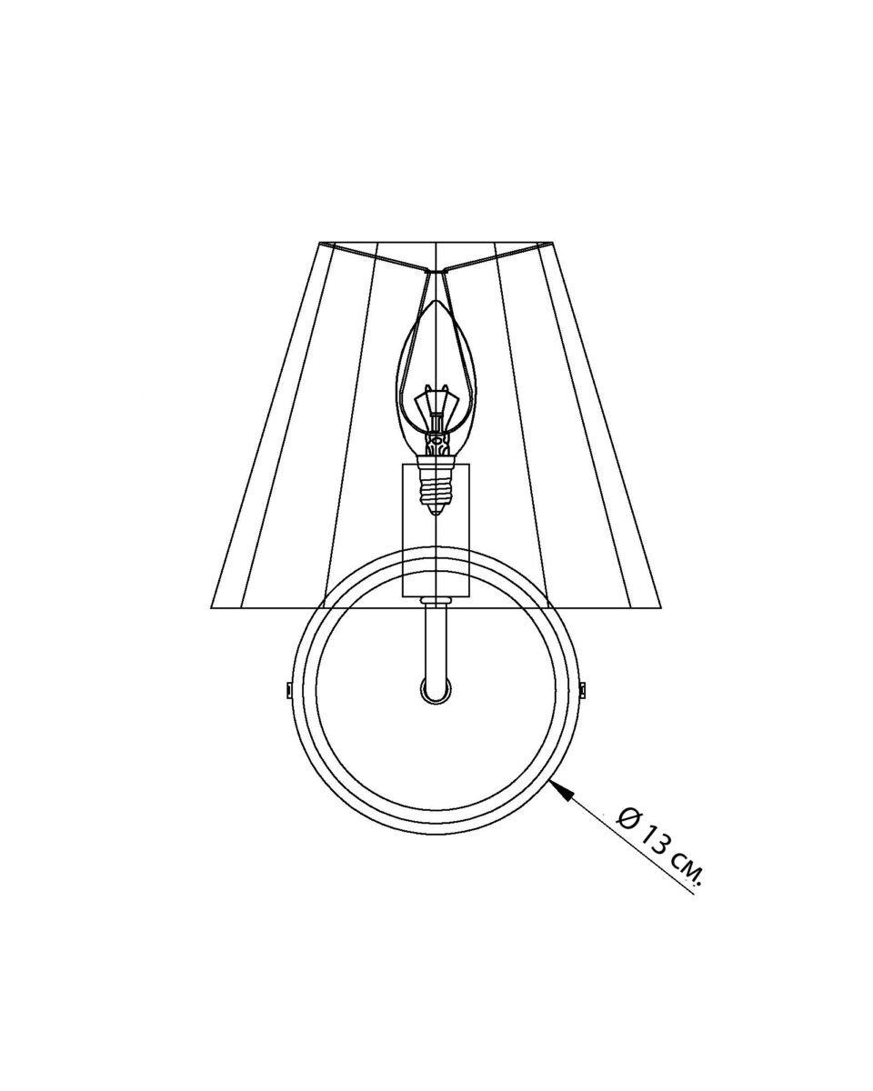 Чёрное бра Джилл Louvre Home JJ11087-1WB