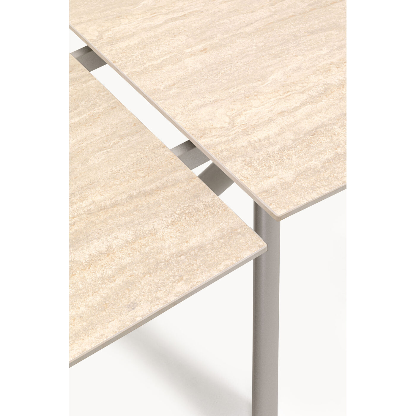 Стол раздвижной Xenia Travertin 140(+30+30)x80cm KARE 71139