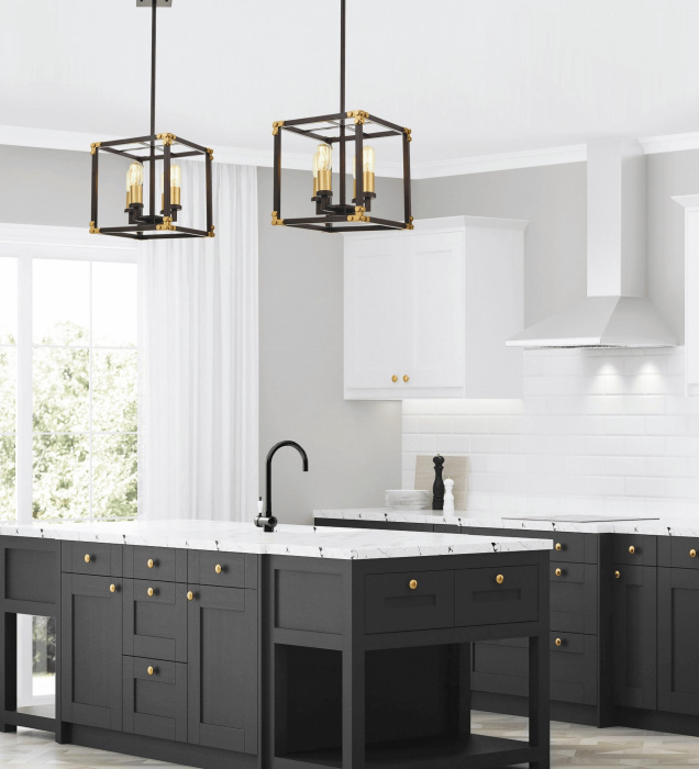 Подвесная люстра Lumina Deco LDP 1140-4 BK+MD