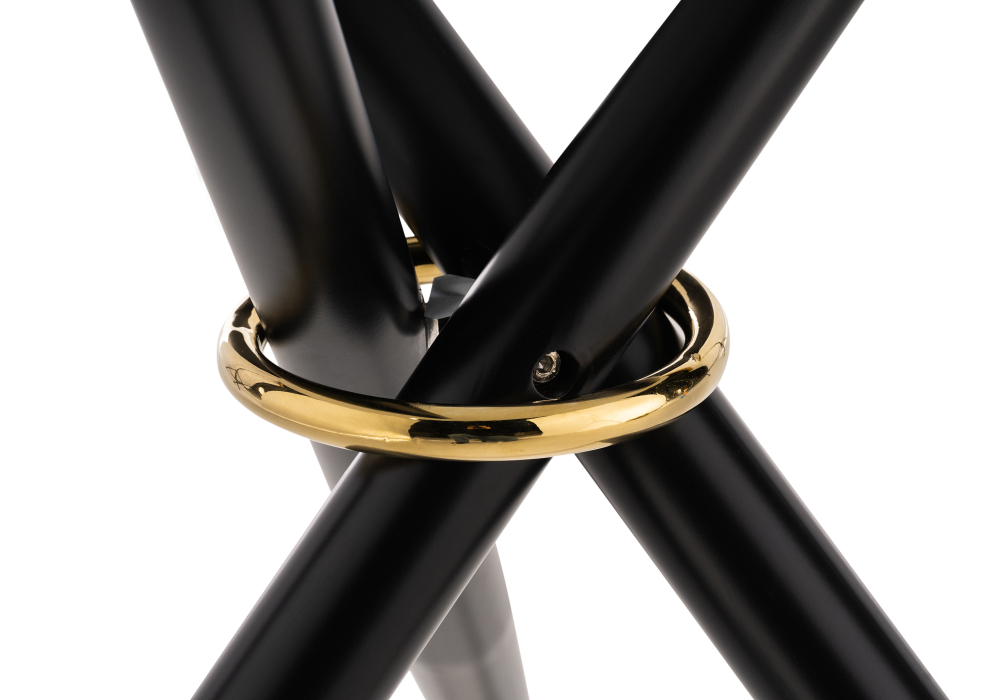 Стол стеклянный Woodville Rock white / black 11772