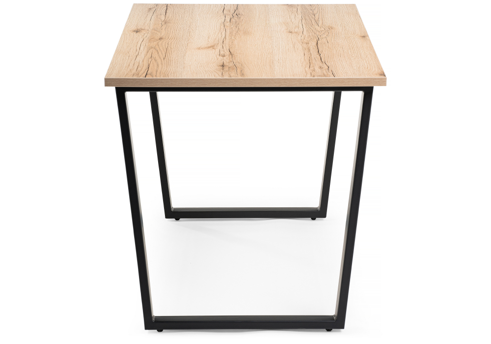 Стол деревянный Woodville Лота Лофт 120х74х75 25 мм дуб вотан / матовый черный 489610