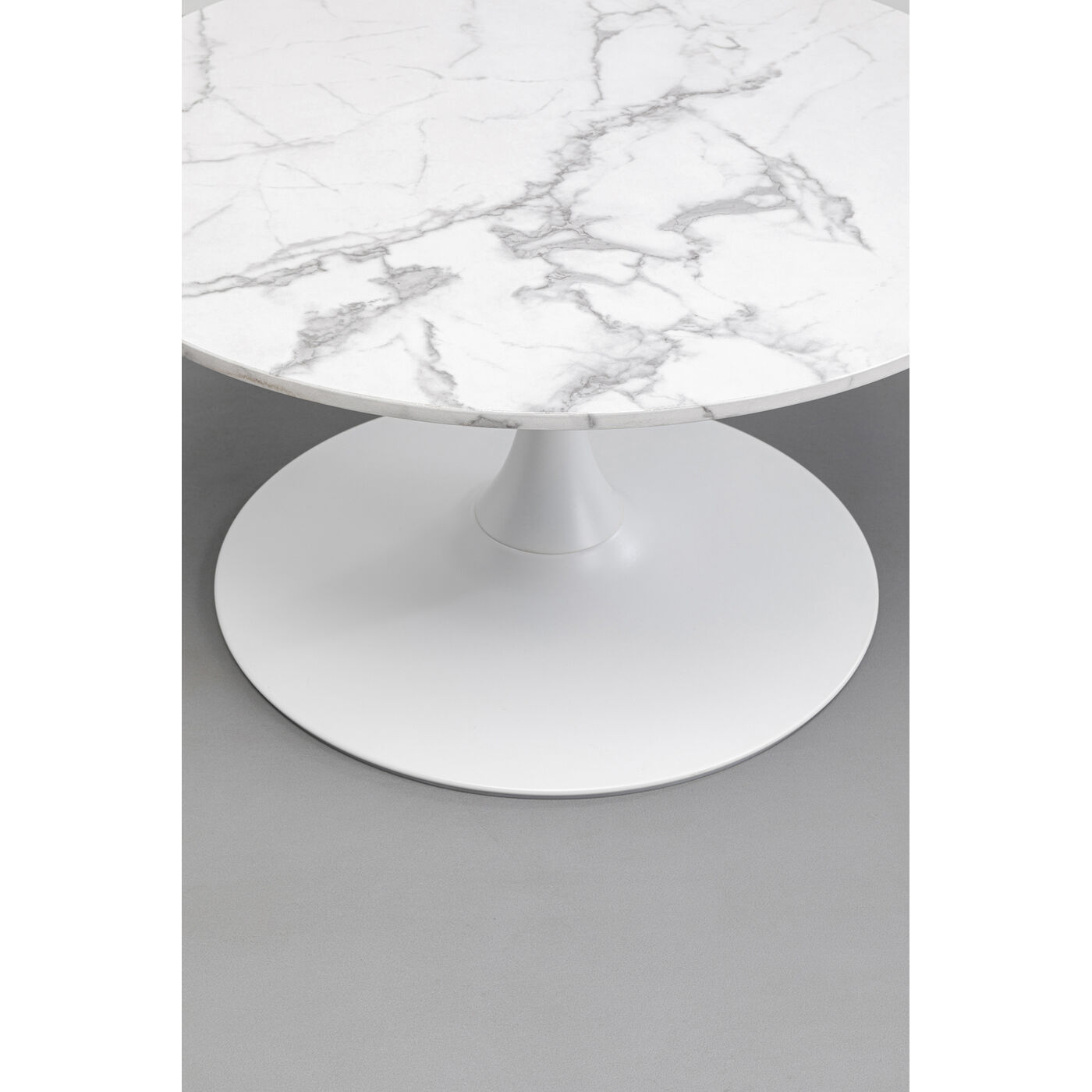 Стол кофейный Schickeria Marble White Ø80 см KARE 87763