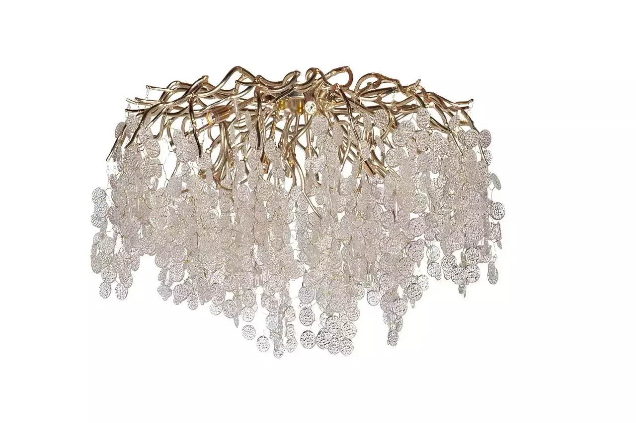 Люстра потолочная круглая цвет шампань Garda Decor 86-9018/600