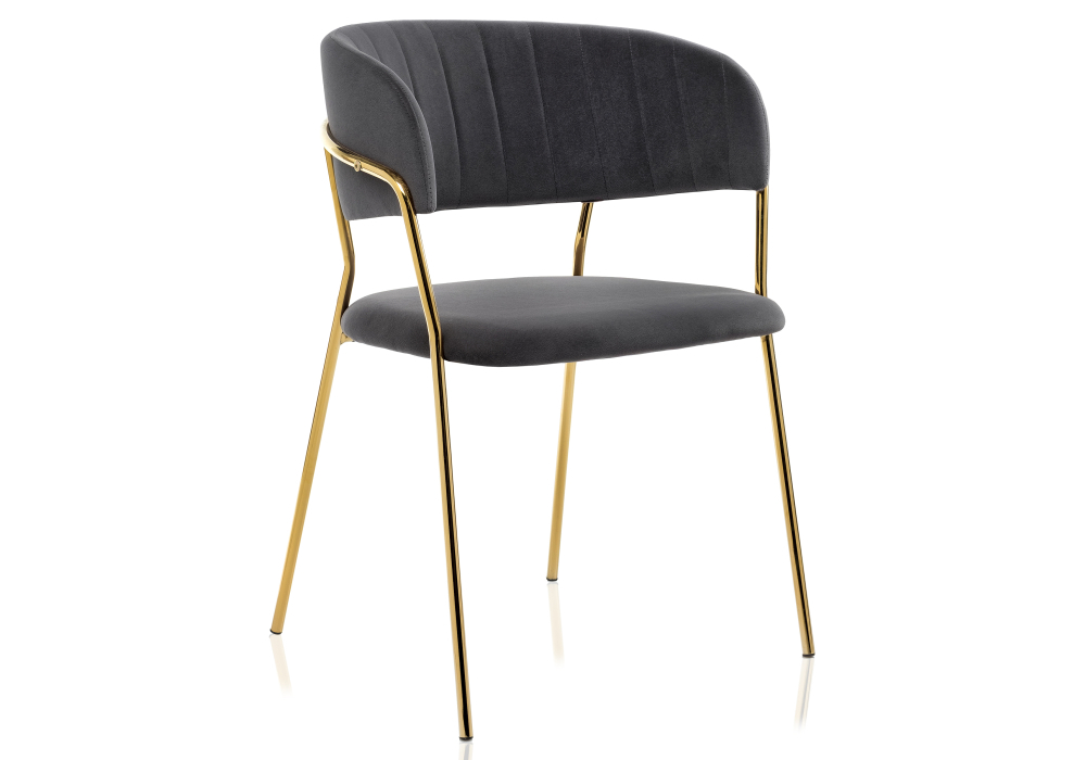 Стул Woodville Kamelia grey / gold 11777