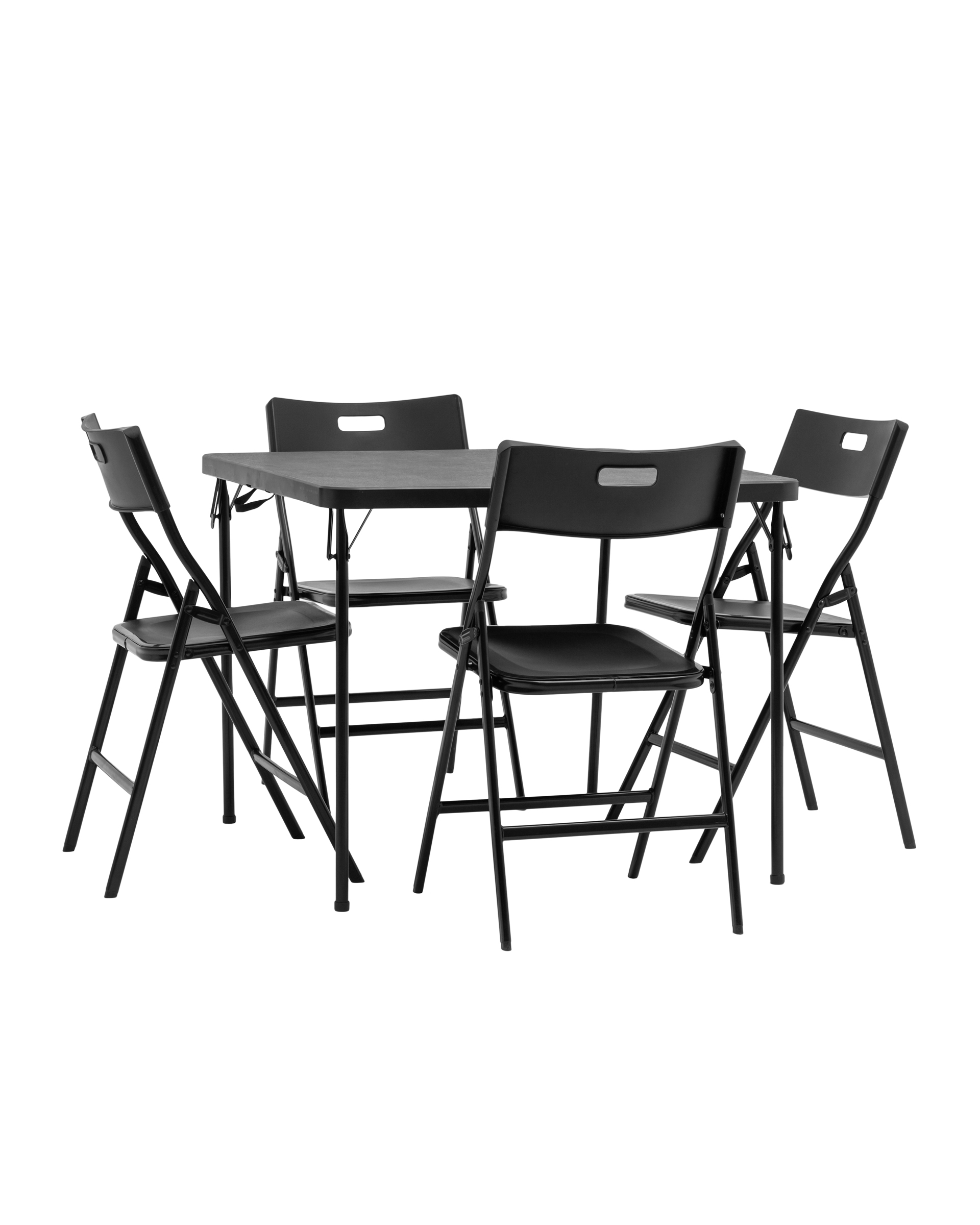 Комплект раскладного стола и стульев Кейт черный Stool Group