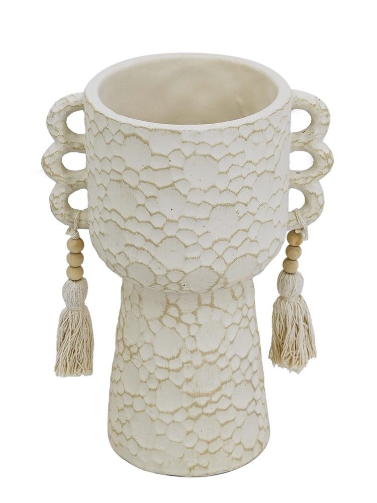 Ваза декоративная с кисточками Glasar 460279