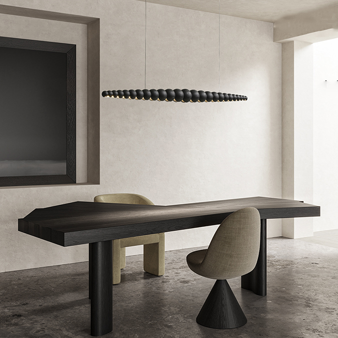 Реечный, рядный светильник BROLLE Dark Brown by ImperiumLoft