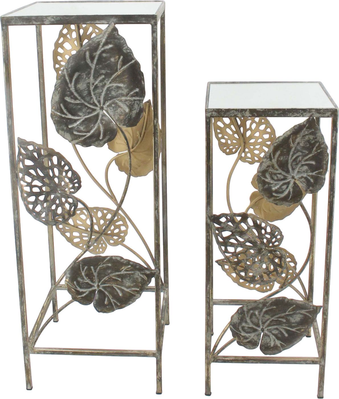 Столики интерьерные с зеркальной столешницей, набор из ук, Glasar 57-038/037