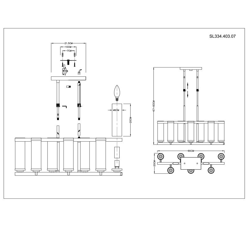 Люстра на штанге ST Luce SL334.403.07