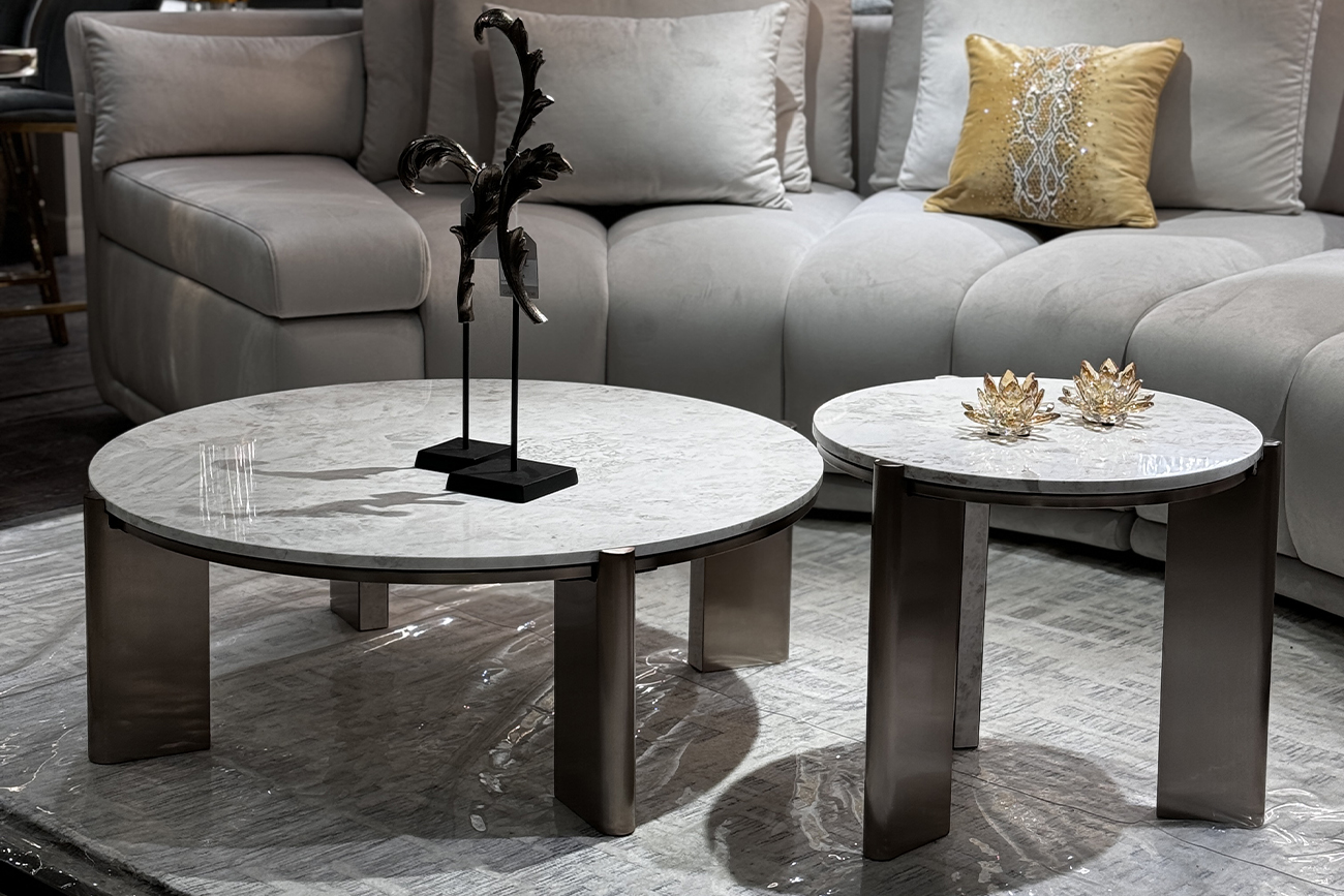 Стол журнальный белый мрамор Garda Decor 57EL-10082