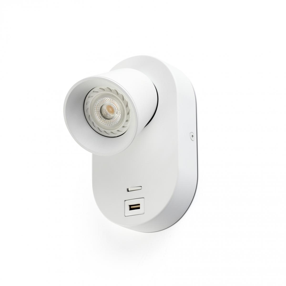 Бра Corb белое с USB Faro