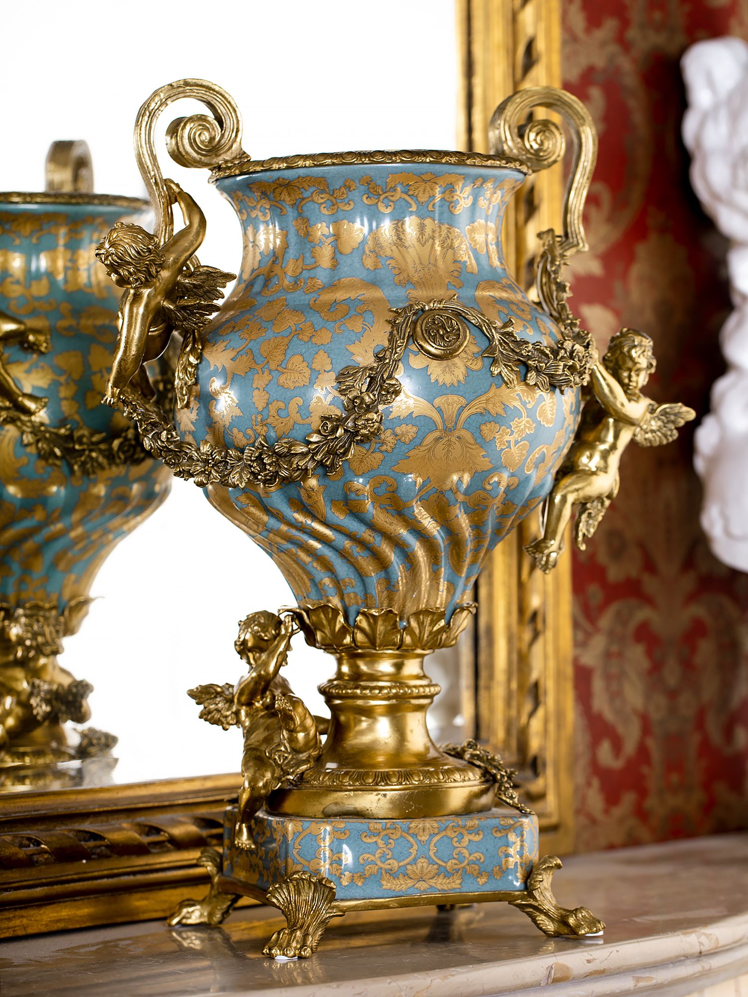 Ваза с ангелами Glasar 31G2377/A940C/NB4199