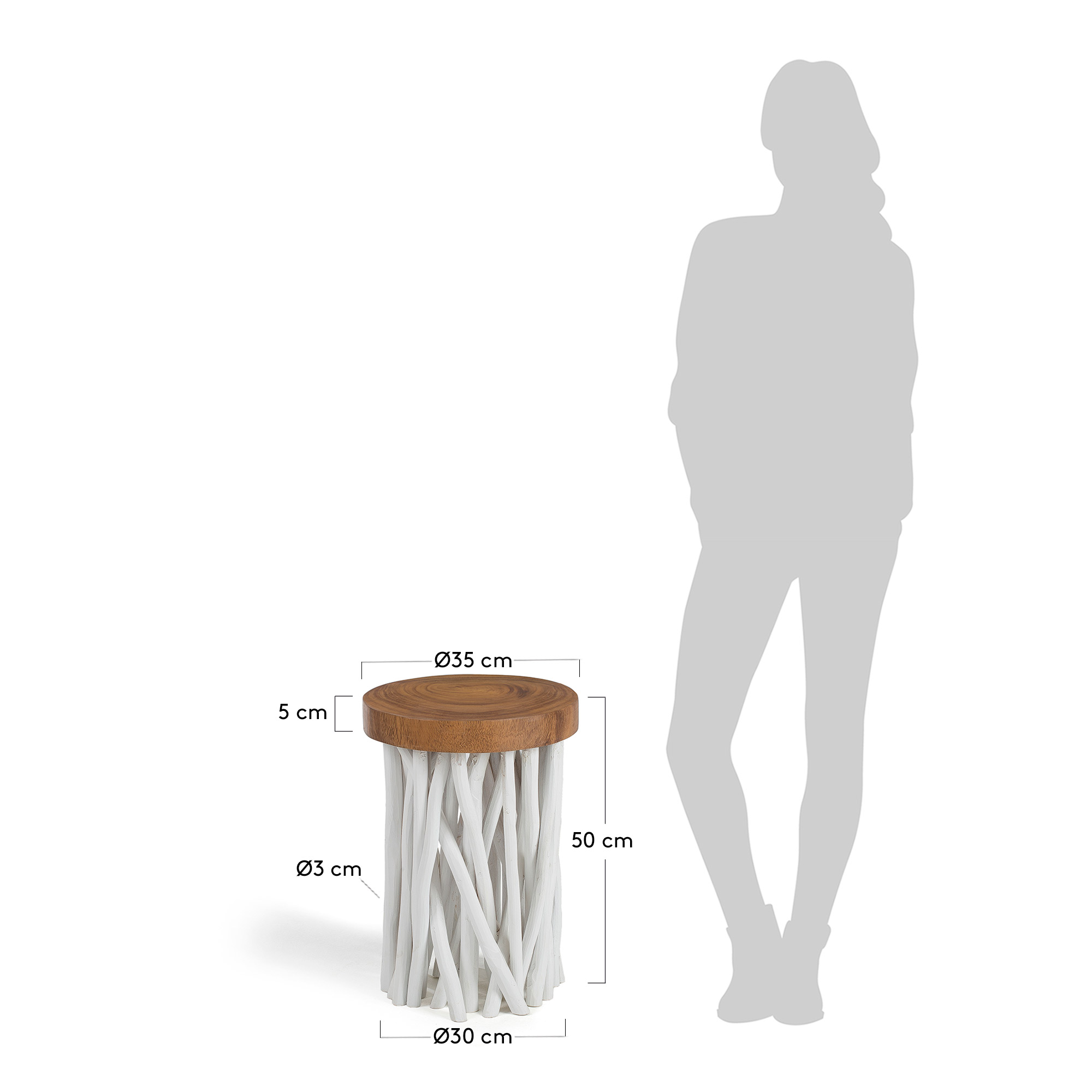 Столик Druf белый La Forma (ex Julia Grup)