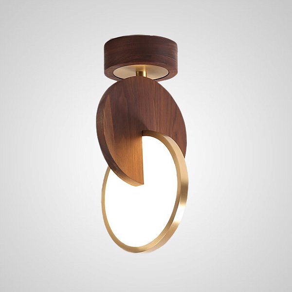 Потолочный светильник GLATT WOOD CH Dark brown by ImperiumLoft