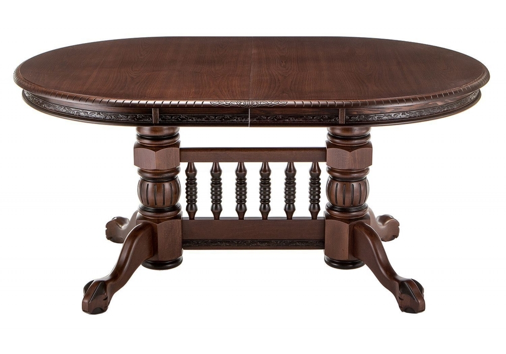 Стол деревянный Woodville Кантри 160 орех с коричневой патиной 406079