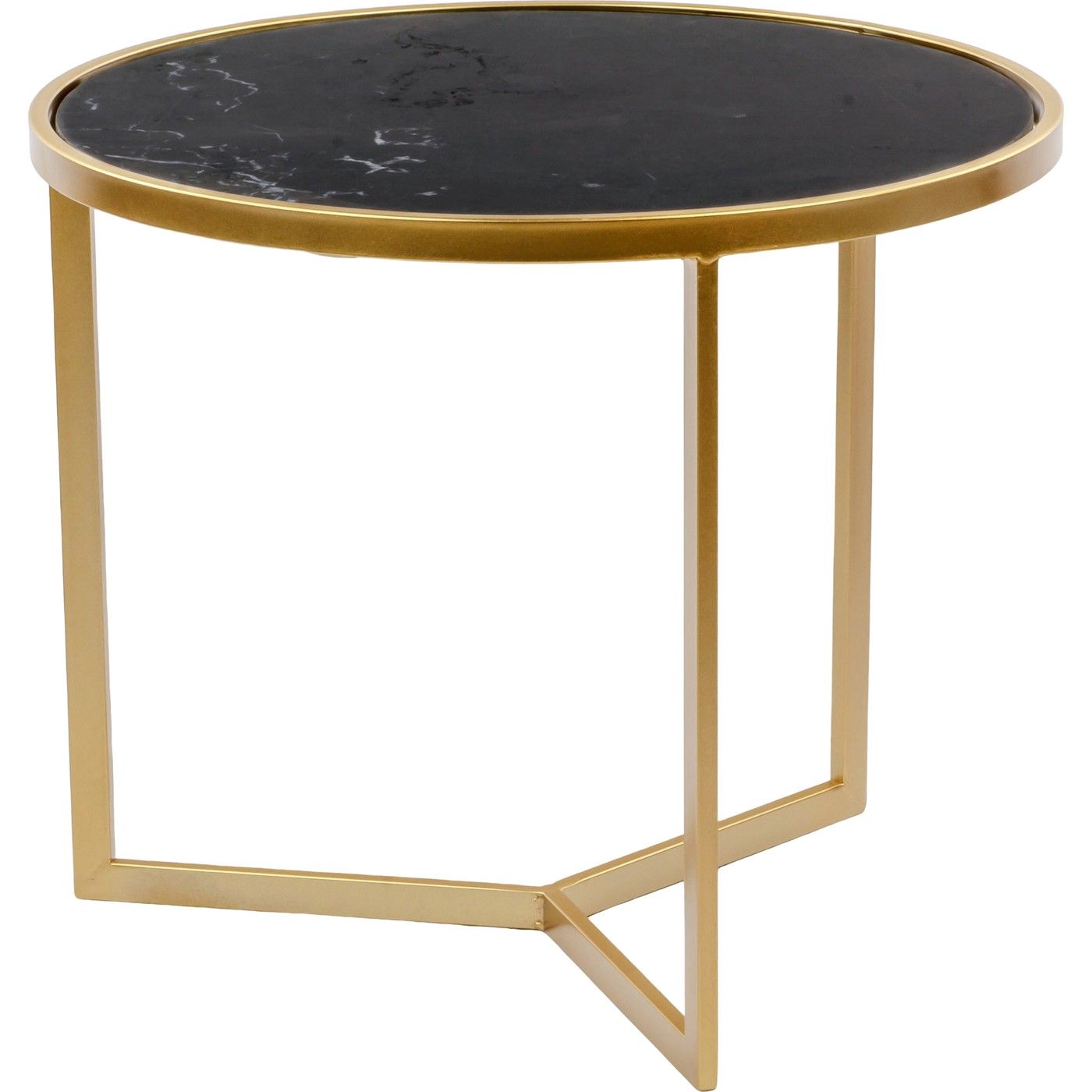 Столик кофейный с черным мрамором Glasar 54-011