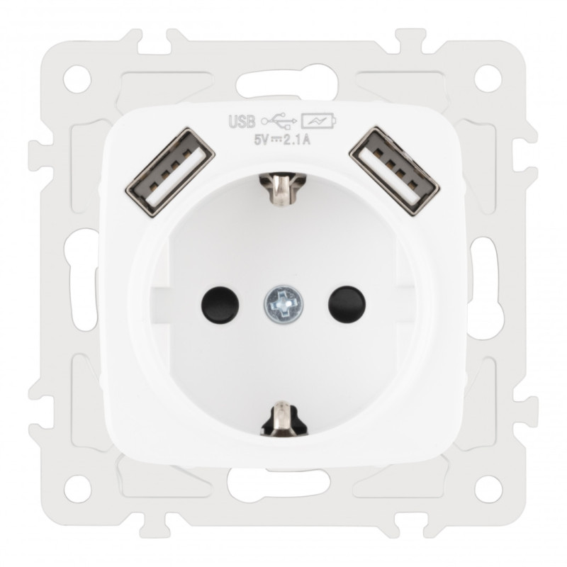 Розетка Arte Milano 205.47-1.white