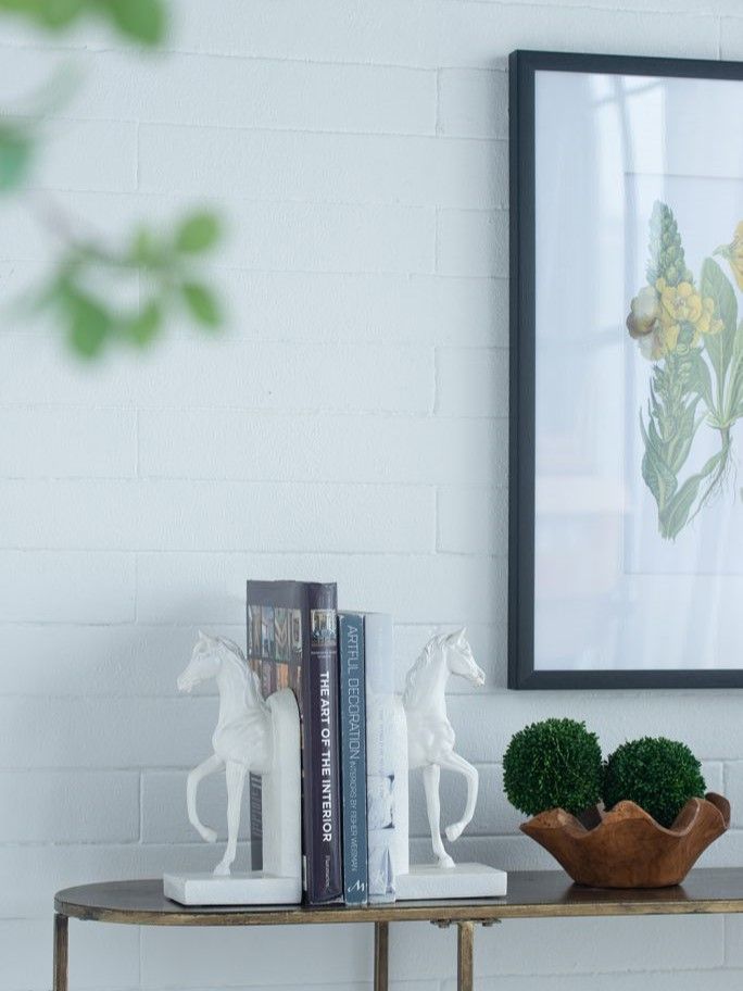 Держатель для книг Лошадь, Glasar 73642-WHIT