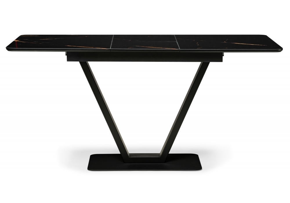 Стол стеклянный Woodville Бугун обсидиан / черный 500004