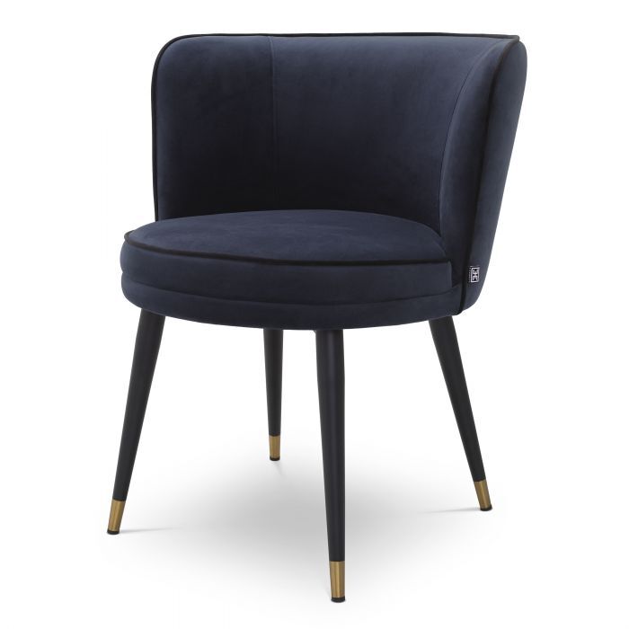 Обеденный стул Eichholtz Grenada savona midnight blue velvet 115883