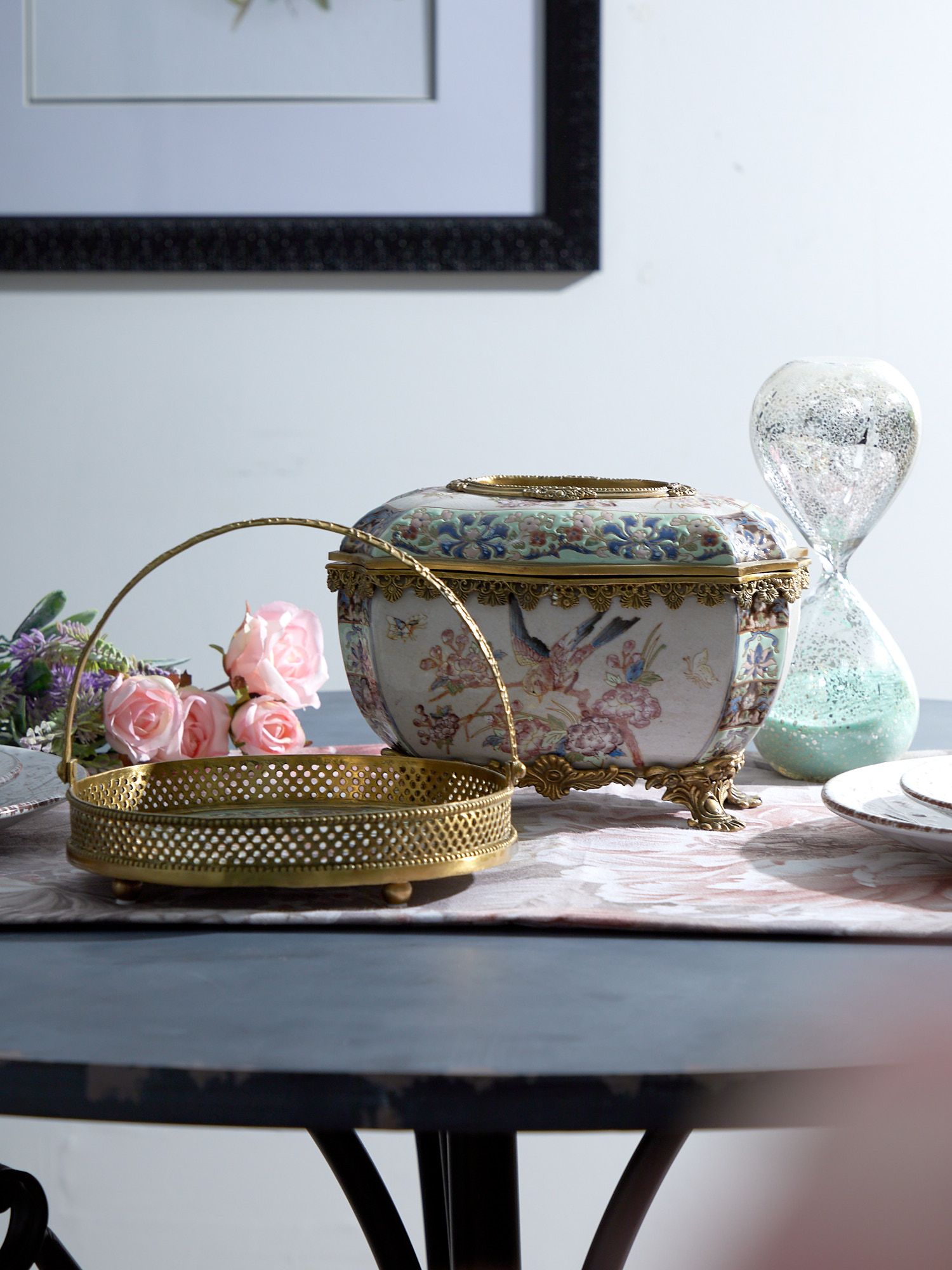 Блюдо с ручкой Glasar C956HC/X3818