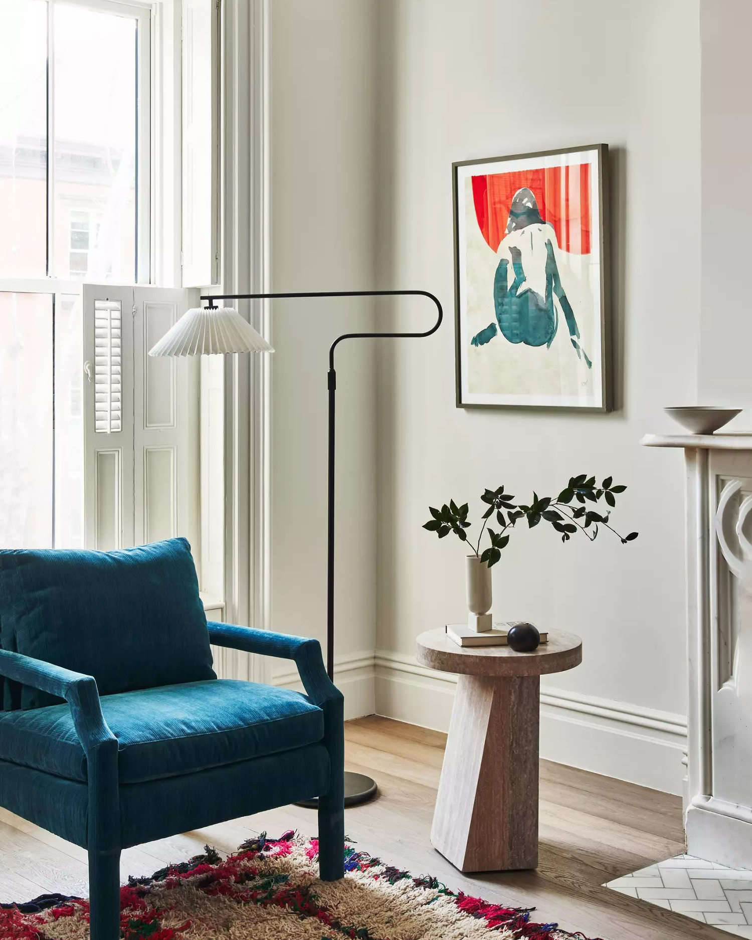 Чёрная напольная лампа Харриет Louvre Home LHLFL290324SWL