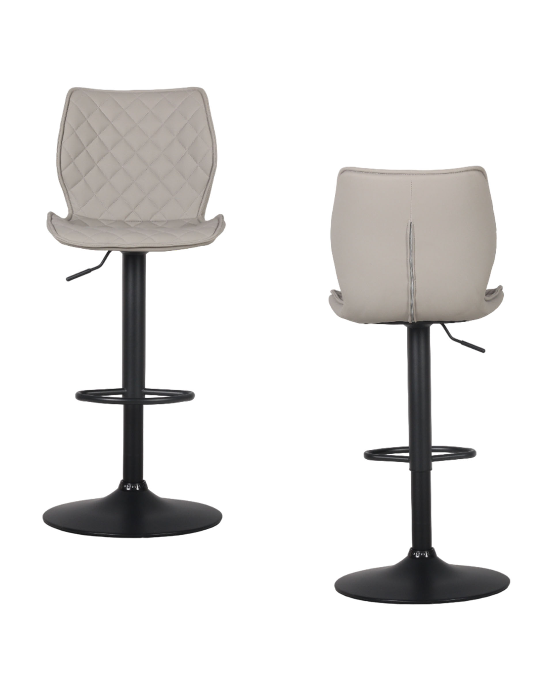 Стул барный Dome экокожа серый 2 шт Stool Group