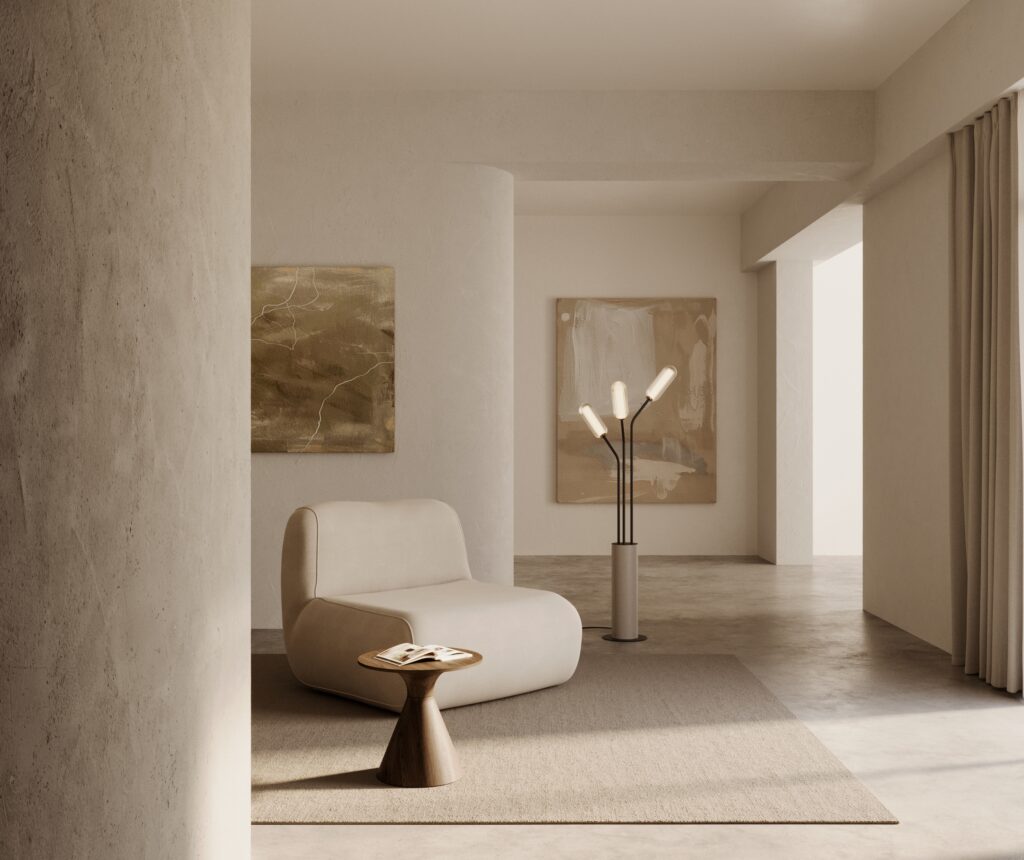 Торшер светло-коричневая кожа Aromas del Campo