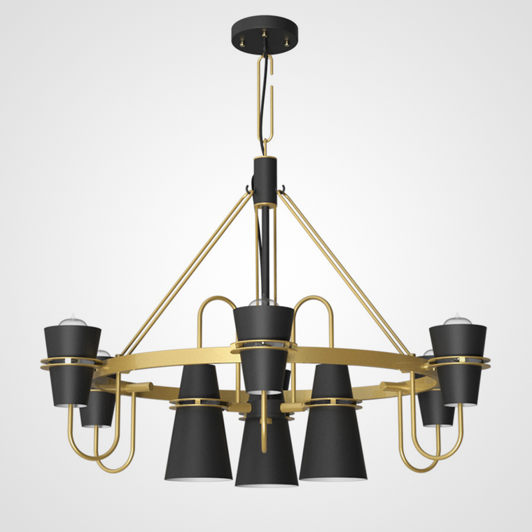 Подвесная люстра REINAR B D101 Black by ImperiumLoft