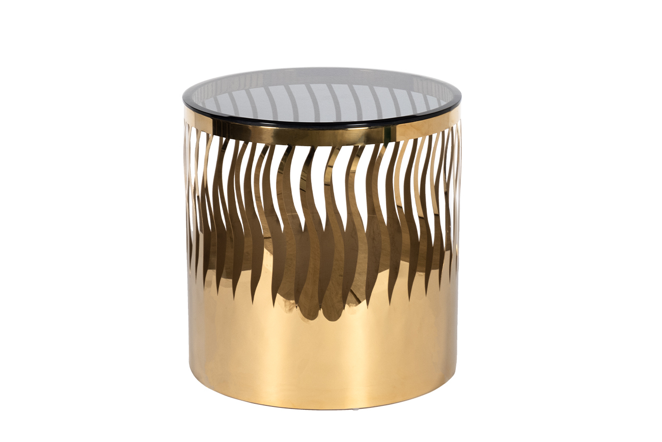 Стол журнальный Wave тонир.стекло/золото Garda Decor GY-ET8149GOLD