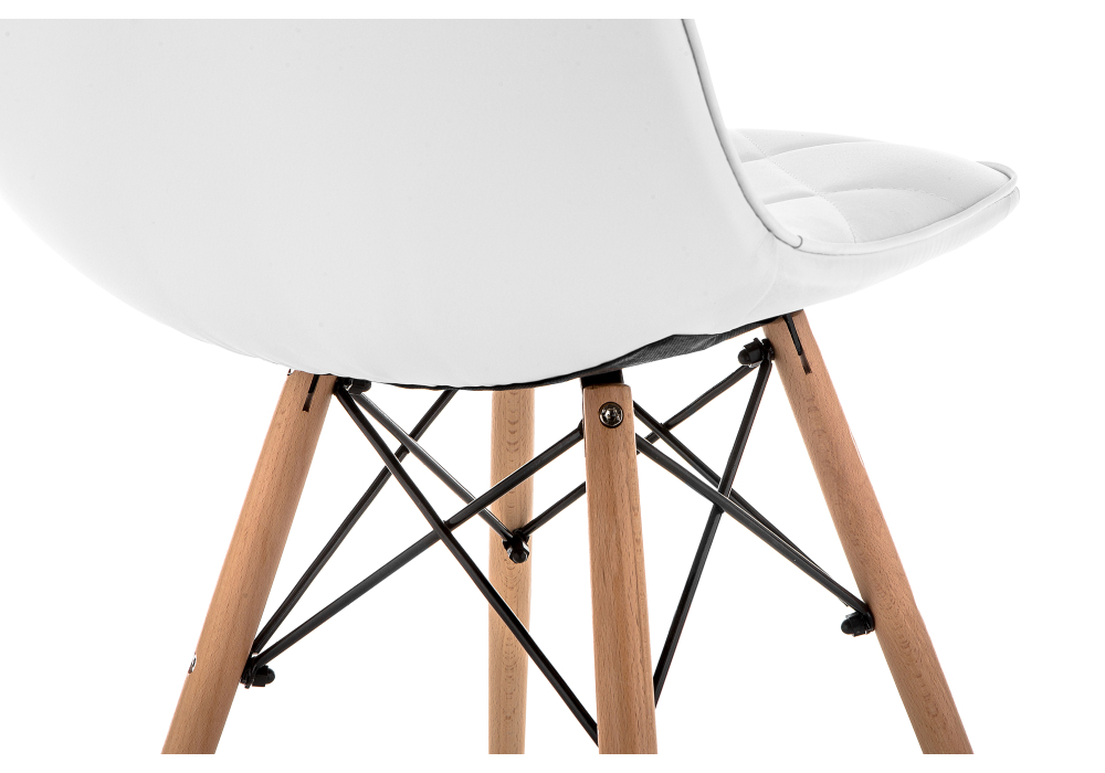 Стул деревянный Woodville Kvadro 1 white / wood 15365