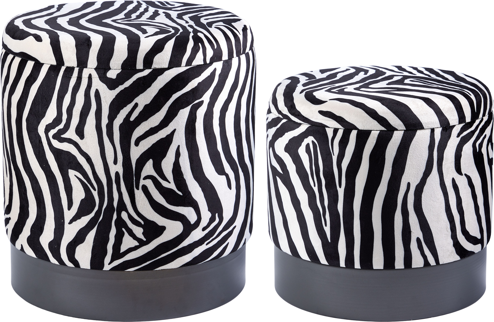 Пуфы с крышкой, набор Glasar 49-040/039