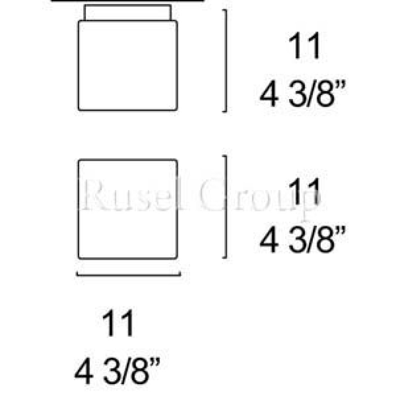 Настенно-потолочный светильник Leucos CUBI P-PL11 PARETE/SOFFITTO (ITRE)
