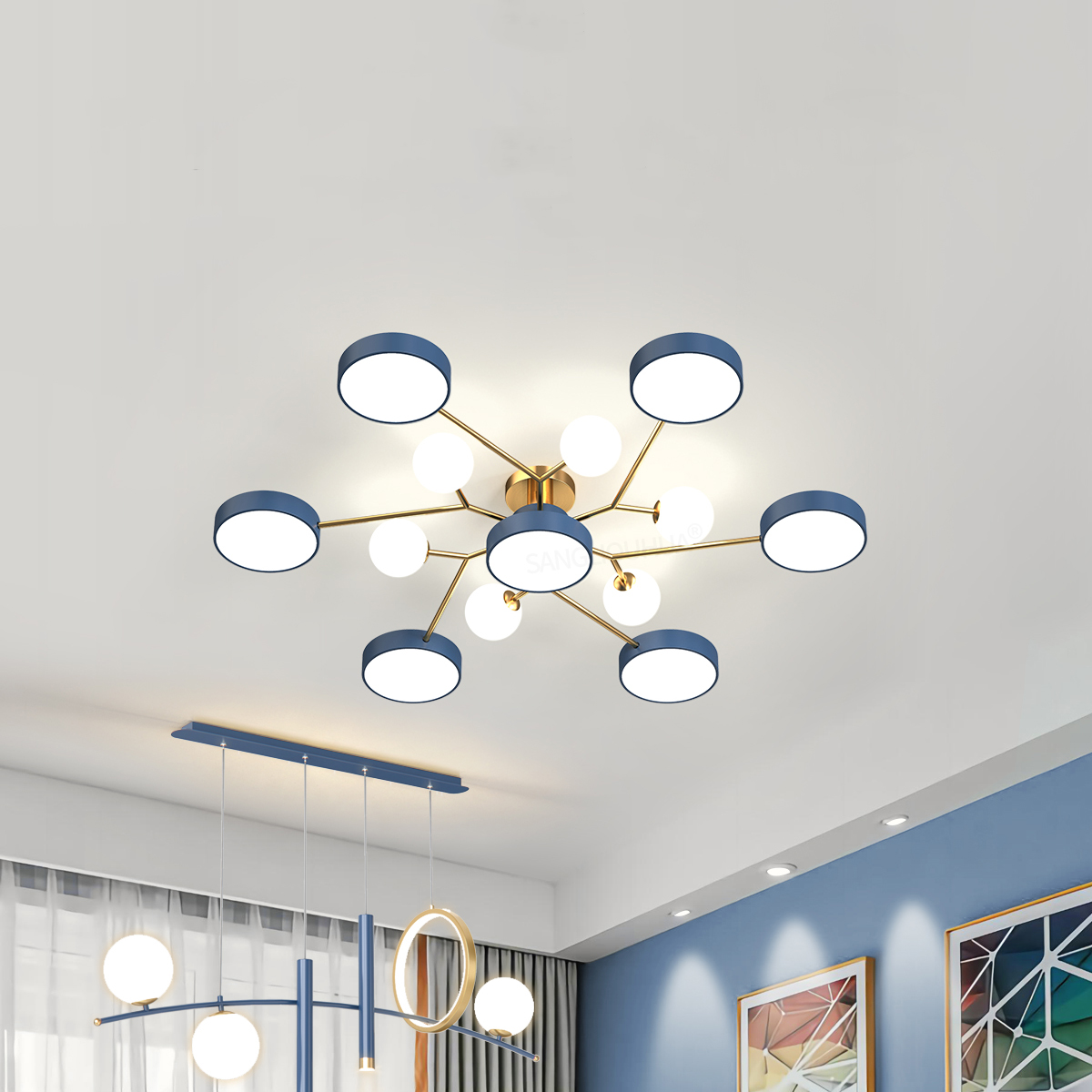 Потолочная люстра MARTA L11 Blue by ImperiumLoft