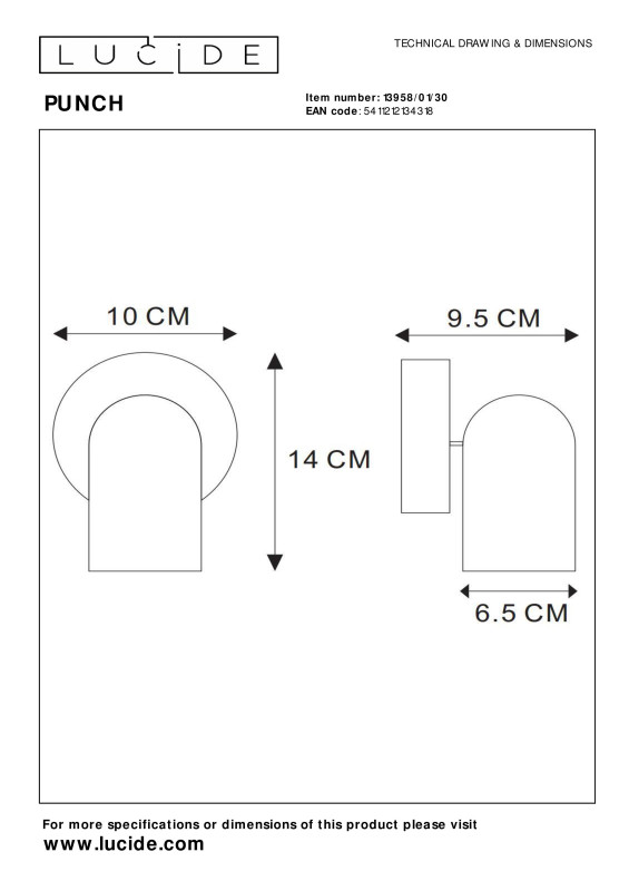 Спот LUCIDE 13958/01/30