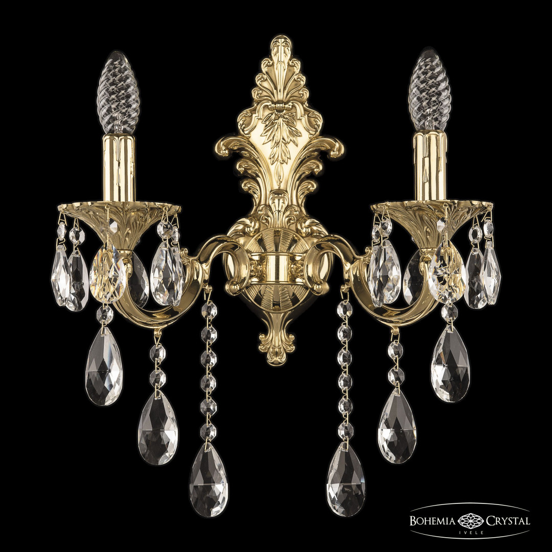Бра бронзовые с хрусталём 7201B14/2/175 B G